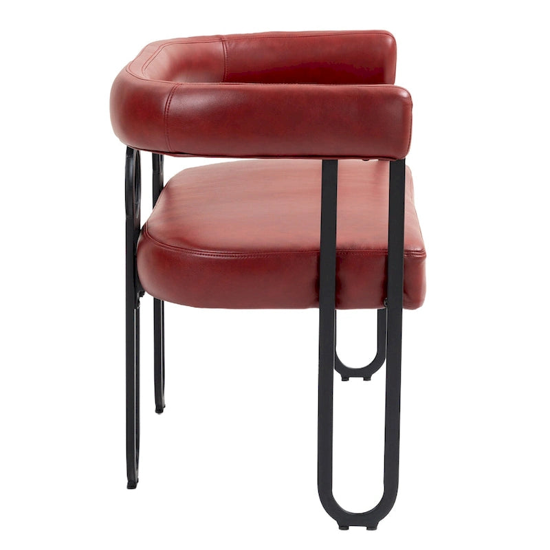 Canapé deux places moderne en tissu chenille avec accoudoirs et pieds en métal pour salon
