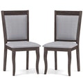 Costway Wood Dining Chairs Set of 2/4 with Rubber Wood Frame Padded
