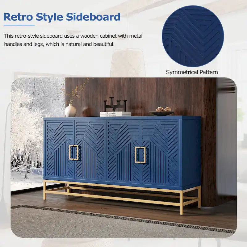 Bahut de salle à manger avec étagères réglables
