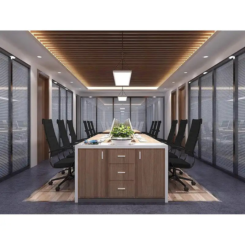 Fauteuil de bureau moderne à dossier haut, en cuir PU nervuré, pivotant et inclinable, pour salle de conférence, chaise de bureau avec coussin, pour patron