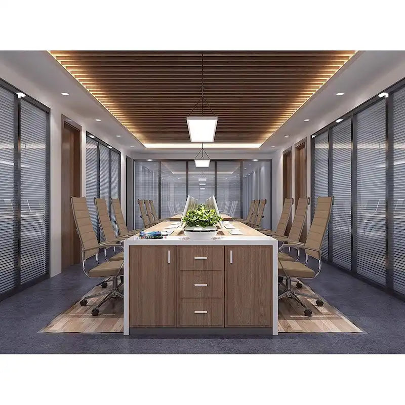 Fauteuil de bureau moderne à dossier haut, en cuir PU nervuré, pivotant et inclinable, pour salle de conférence, chaise de bureau avec coussin, pour patron
