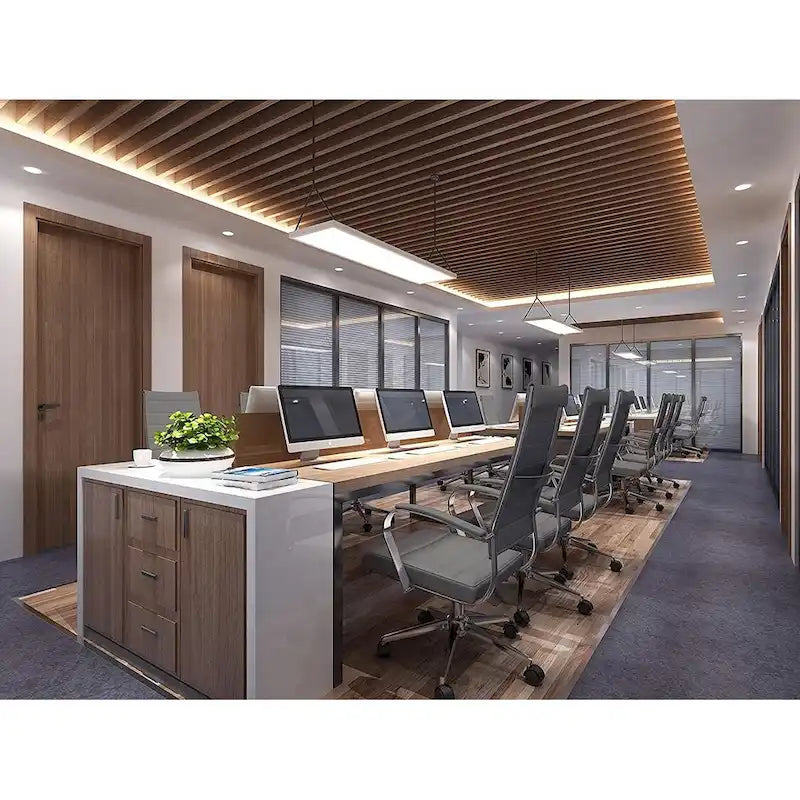 Fauteuil de bureau moderne à dossier haut, en cuir PU nervuré, pivotant et inclinable, pour salle de conférence, chaise de bureau avec coussin, pour patron