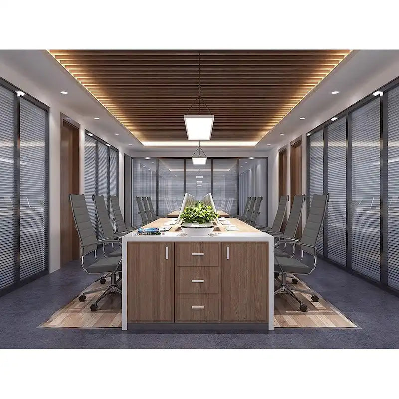 Fauteuil de bureau moderne à dossier haut, en cuir PU nervuré, pivotant et inclinable, pour salle de conférence, chaise de bureau avec coussin, pour patron