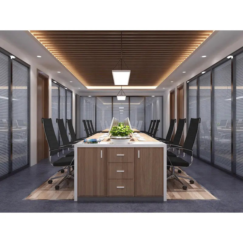 Fauteuil de bureau moderne à dossier haut, en cuir PU nervuré, pivotant et inclinable, pour salle de conférence, chaise de bureau avec coussin, pour patron