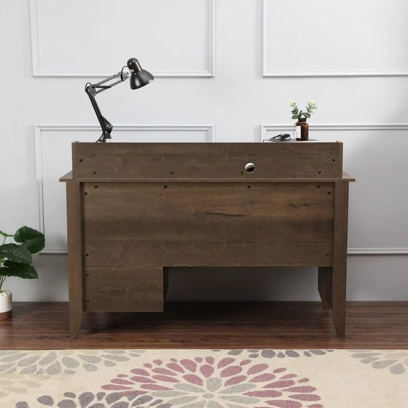 Bureau d'écriture de 53 pouces de large avec huche pour bureau à domicile