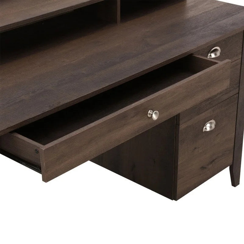 Bureau d'écriture de 53 pouces de large avec huche pour bureau à domicile