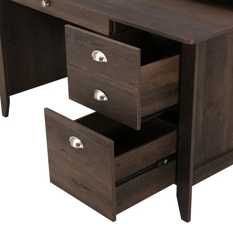 Bureau d'écriture de 53 pouces de large avec huche pour bureau à domicile