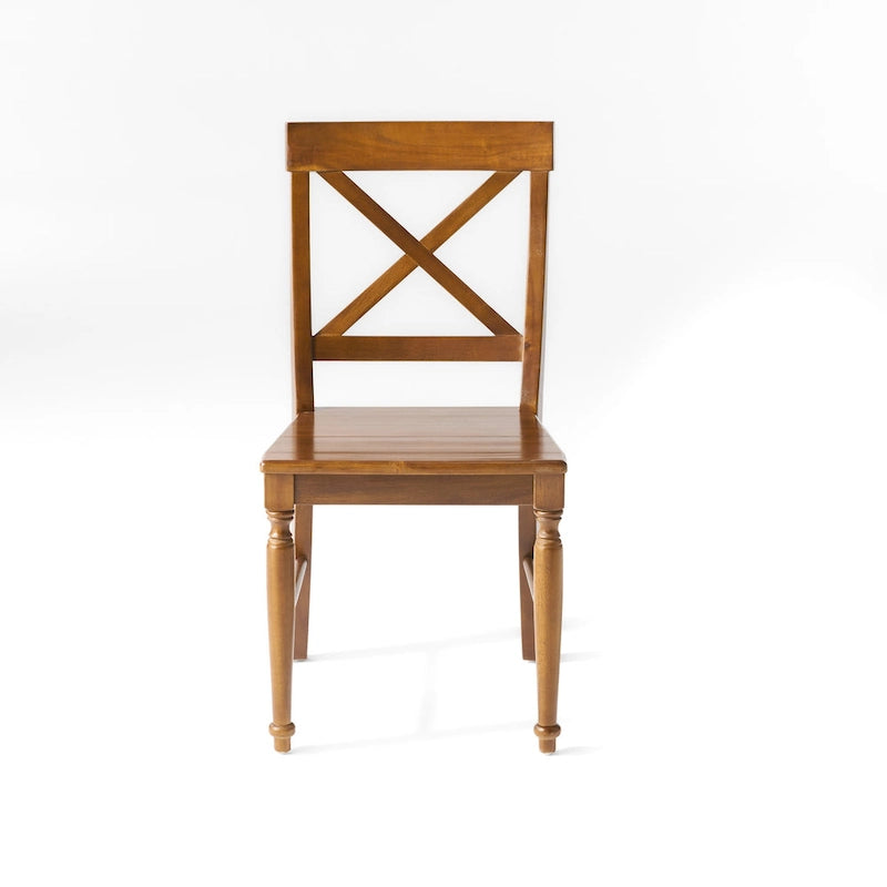 Chaise de salle à manger en bois d'acacia (lot de 2)