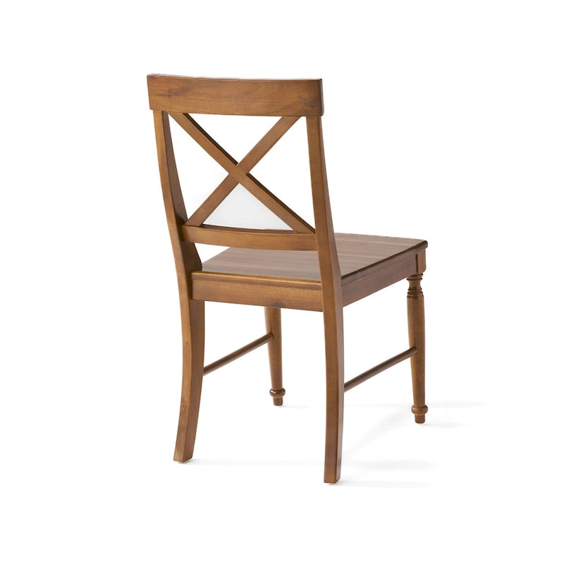 Chaise de salle à manger en bois d'acacia (lot de 2)