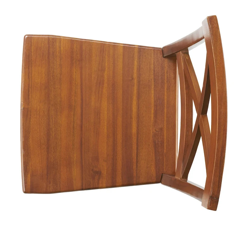 Chaise de salle à manger en bois d'acacia (lot de 2)