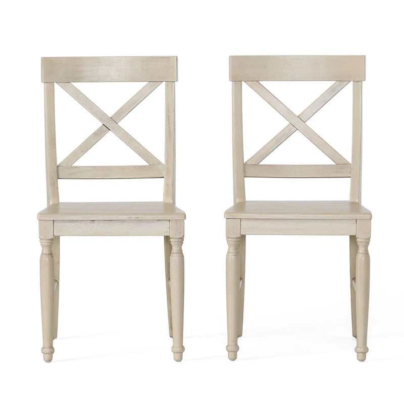 Chaise de salle à manger en bois d'acacia (lot de 2)