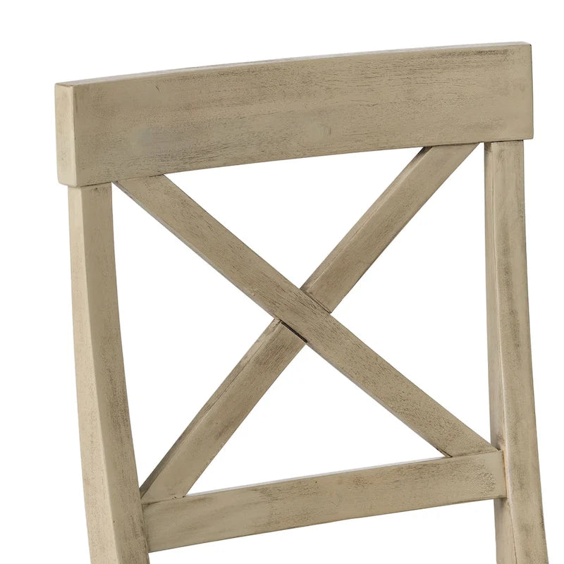 Chaise de salle à manger en bois d'acacia (lot de 2)