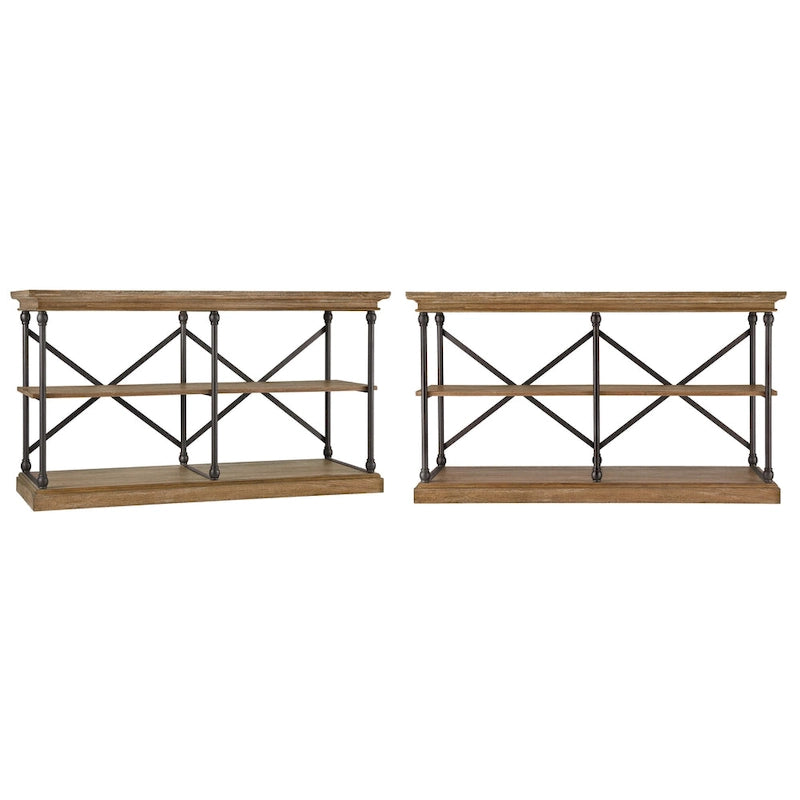 Console d'entrée en fer et bois