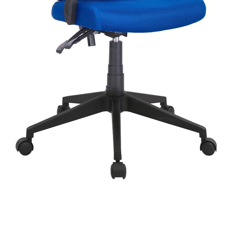 Chaise de bureau réglable avec appui-tête Fauteuil de bureau ergonomique en maille à dossier haut avec support lombaire et roulettes