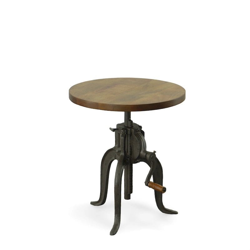 Table d'appoint réglable – Plateau Châtaigne – Piètement noir