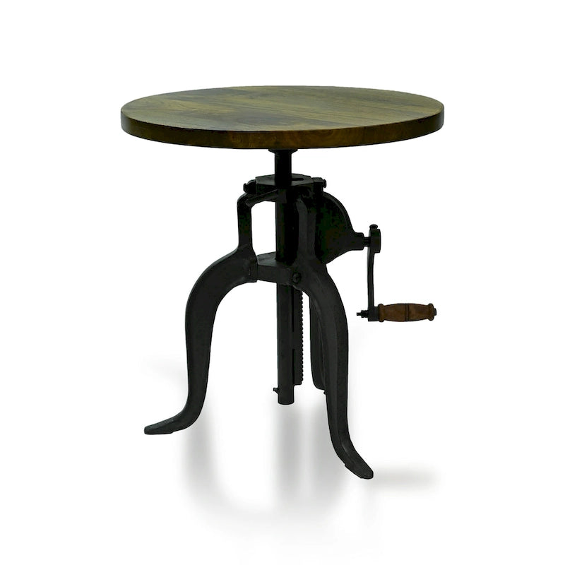 Table d'appoint réglable – Plateau Châtaigne – Piètement noir