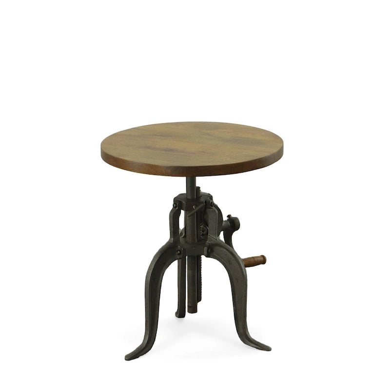 Table d'appoint réglable – Plateau Châtaigne – Piètement noir