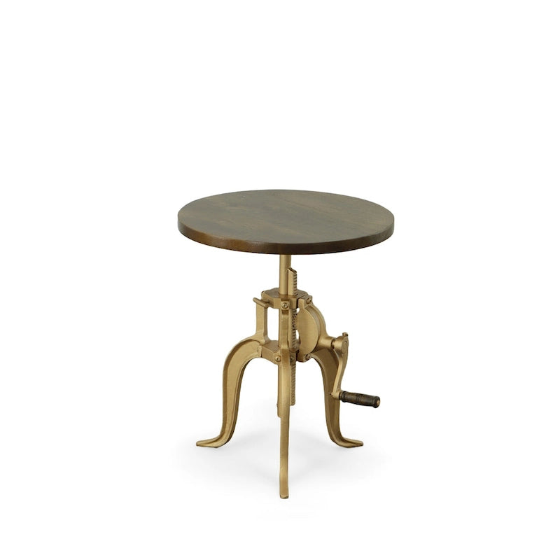 Table d'appoint réglable – Plateau Châtaigne – Piètement noir