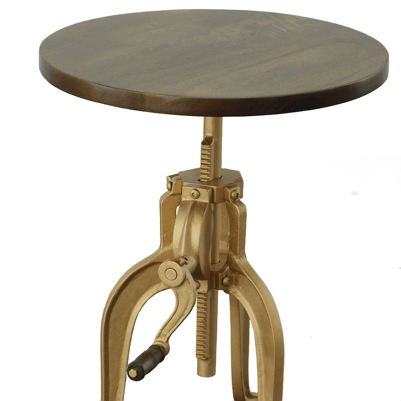 Table d'appoint réglable – Plateau Châtaigne – Piètement noir