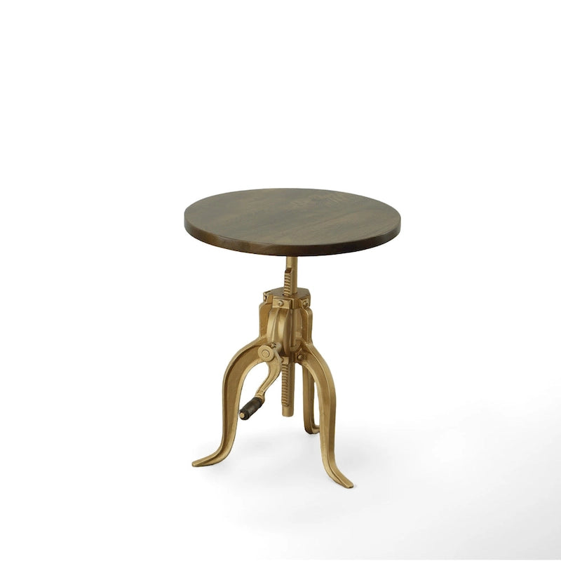 Table d'appoint réglable – Plateau Châtaigne – Piètement noir