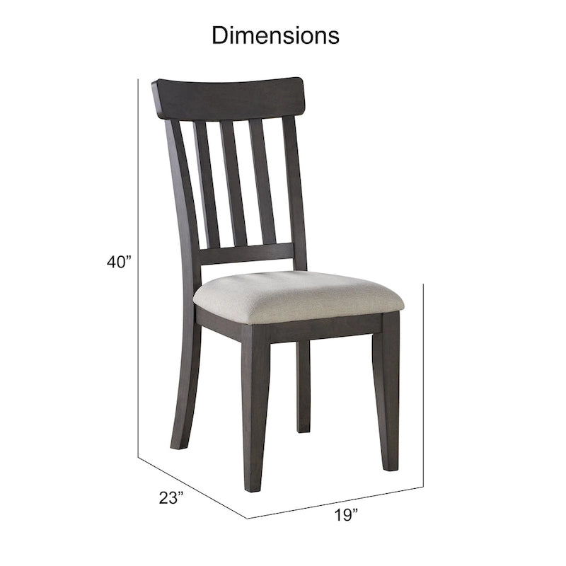 Chaise d'appoint en cèdre foncé - Lot de 2