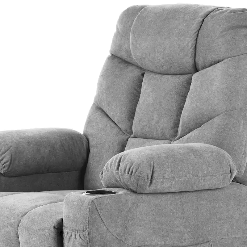 Fauteuil inclinable électrique releveur Moasis gris en tissu pour personnes âgées