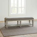 Banc de lit en tabac blanc antique