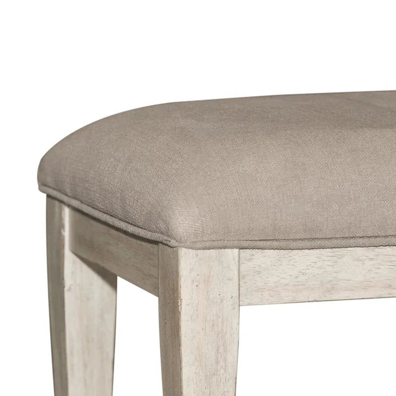 Banc de lit en tabac blanc antique
