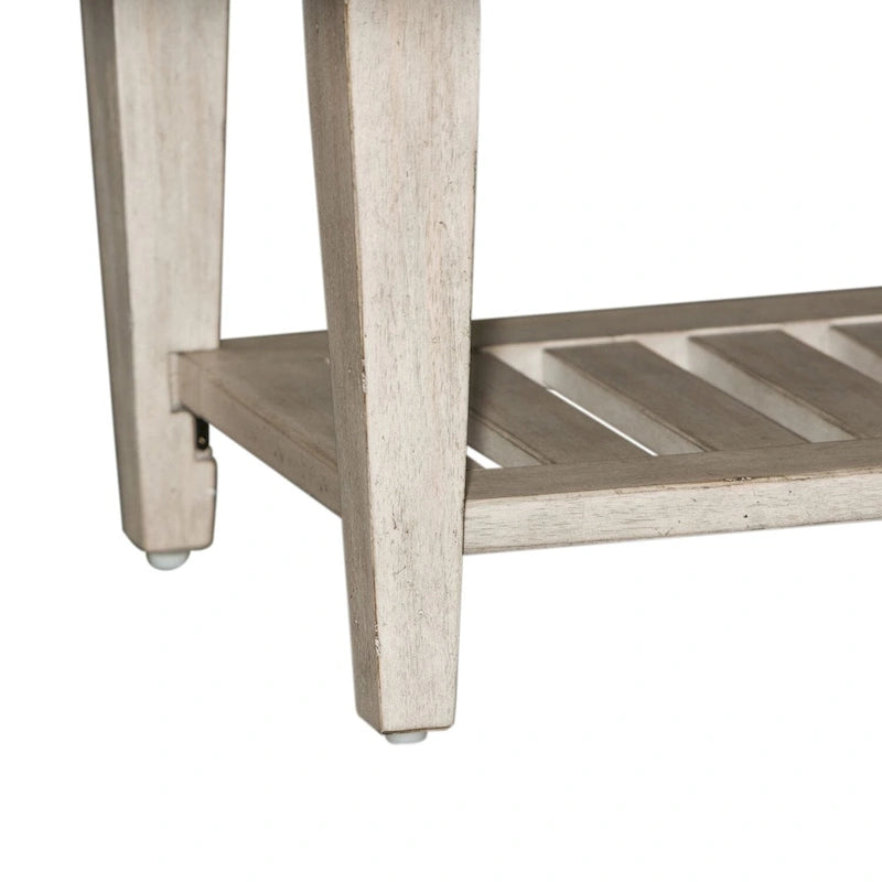 Banc de lit en tabac blanc antique