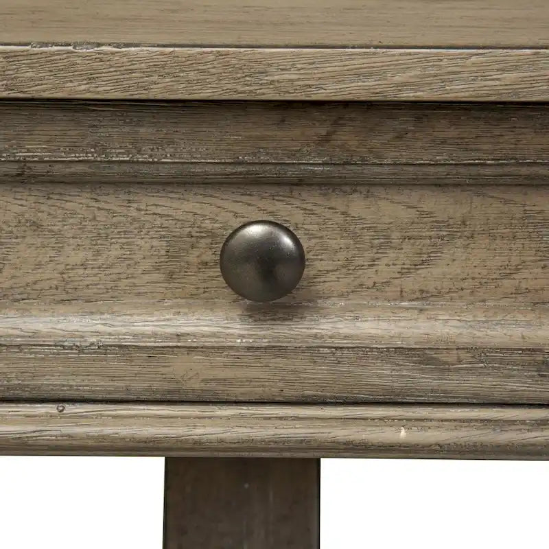 Bureau d'écriture élégant et simple blanc, marron et taupe chiné