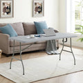 Table pliante Table pliable Table portative Table pliante multifonctionnelle en résine rectangulaire pour le camping en extérieur