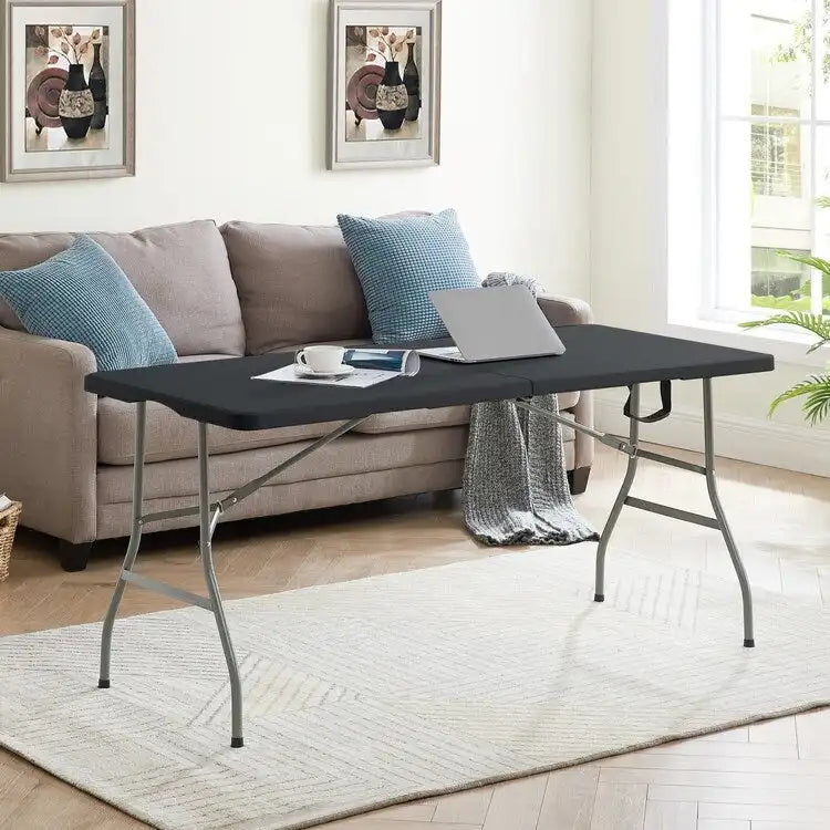 Table pliante Table pliable Table portative Table pliante multifonctionnelle en résine rectangulaire pour le camping en extérieur