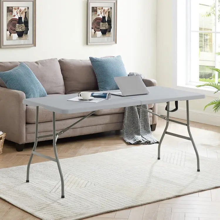 Table pliante Table pliable Table portative Table pliante multifonctionnelle en résine rectangulaire pour le camping en extérieur