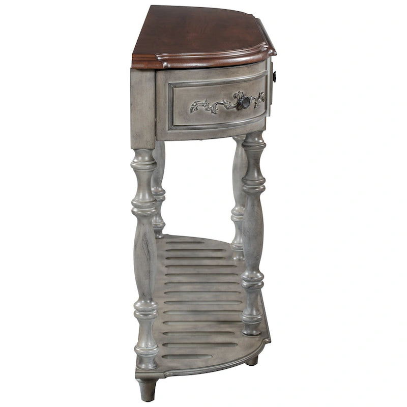 52 tables consoles courbes modernes et contemporaines pour canapé, table d'entrée pour couloir, salon avec 4 tiroirs et 1 étagère