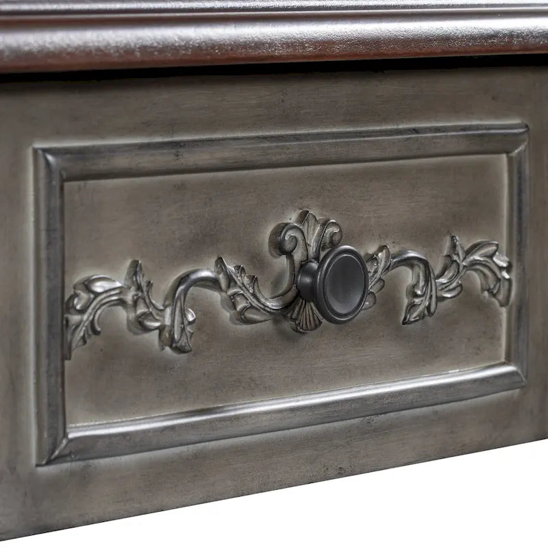 52 tables consoles courbes modernes et contemporaines pour canapé, table d'entrée pour couloir, salon avec 4 tiroirs et 1 étagère
