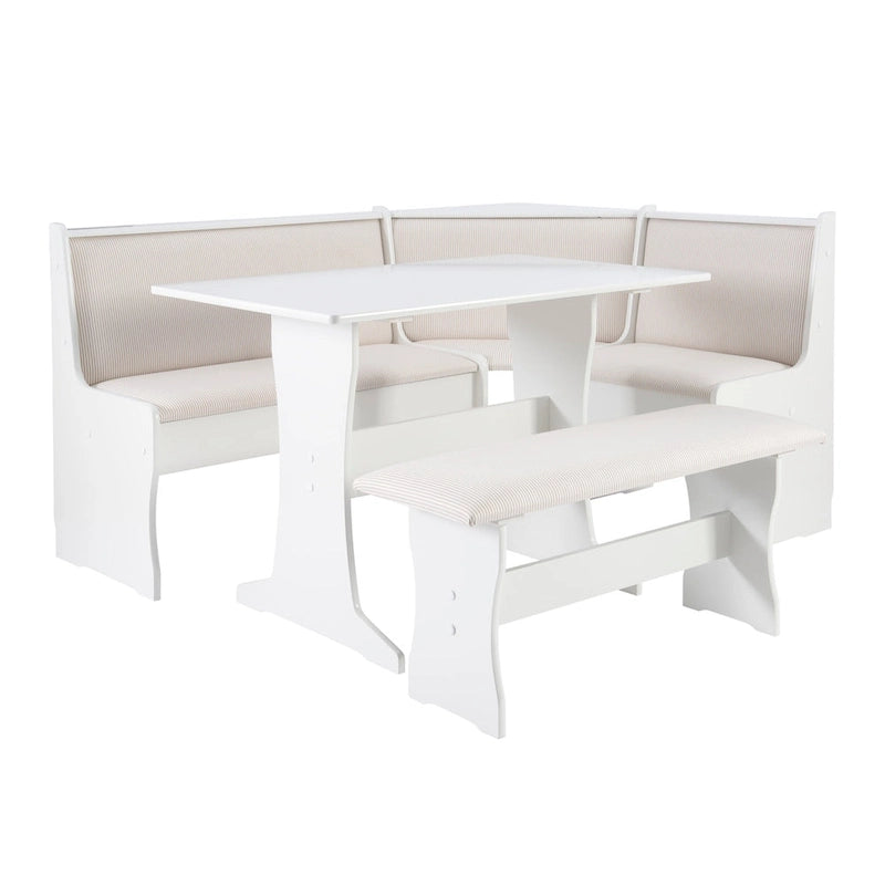 Ensemble de salle à manger d'angle rustique avec rangement