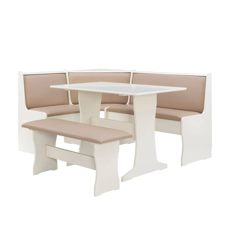 Ensemble de salle à manger d'angle rustique avec rangement