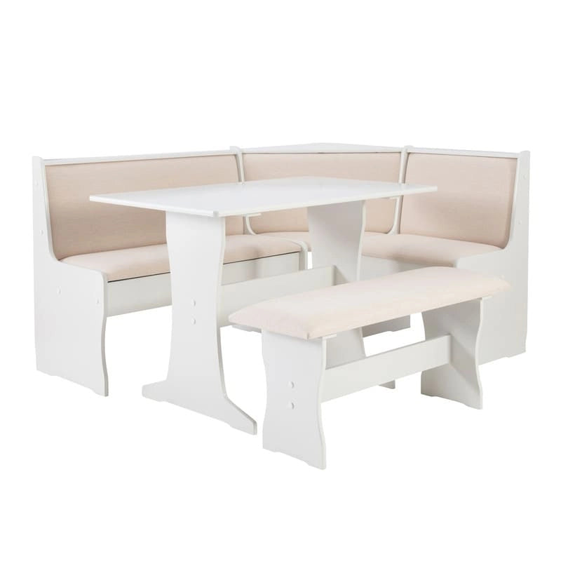 Ensemble de salle à manger d'angle rustique avec rangement