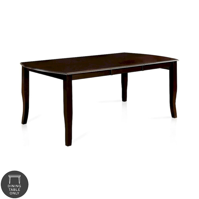 Table à manger extensible Espresso de 72 pouces en bois