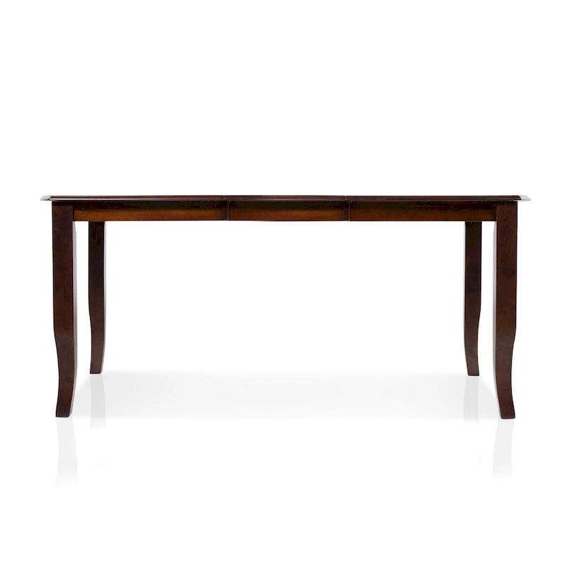 Table à manger extensible Espresso de 72 pouces en bois