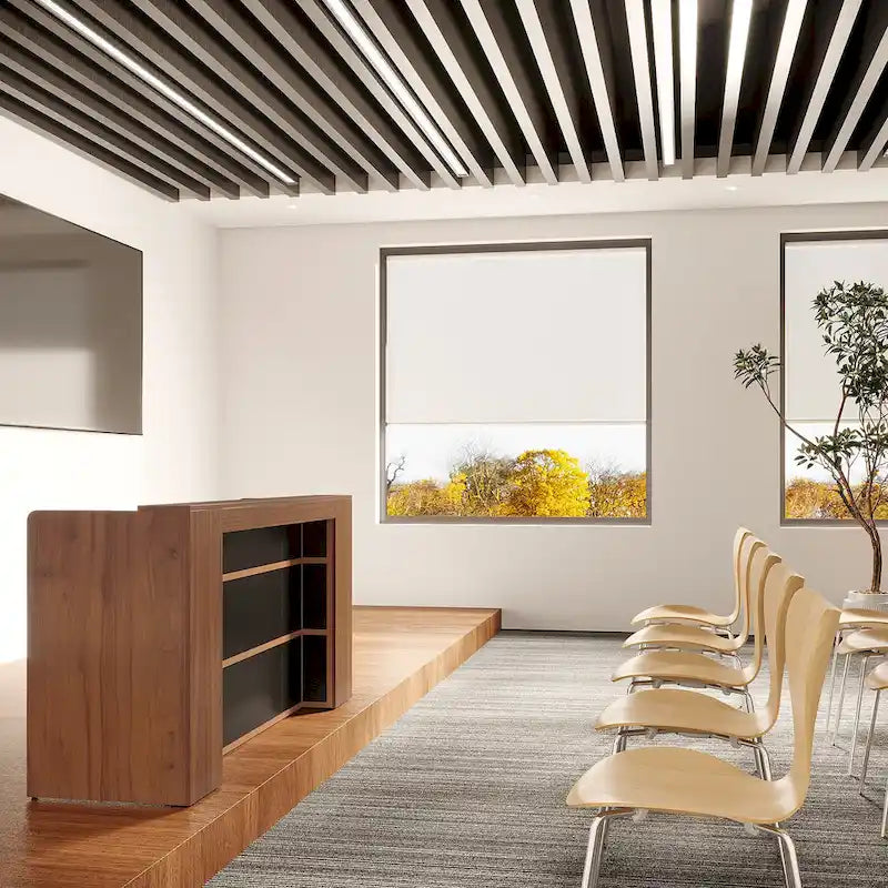 Comptoir de réception de 63 pouces avec lumières LED pour bureau de magasin