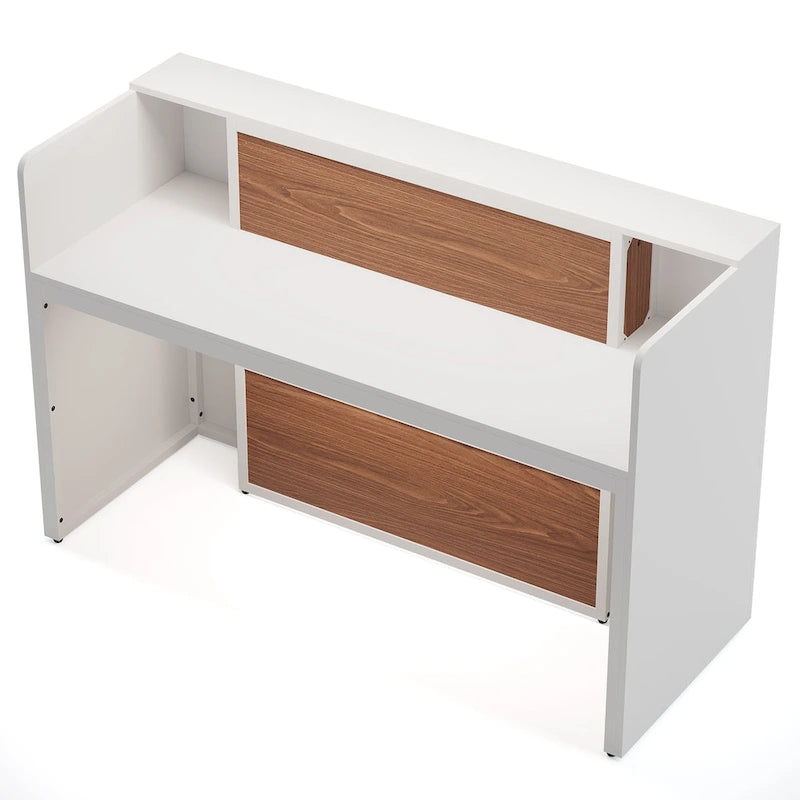 Comptoir de réception de 63 pouces avec lumières LED pour bureau de magasin