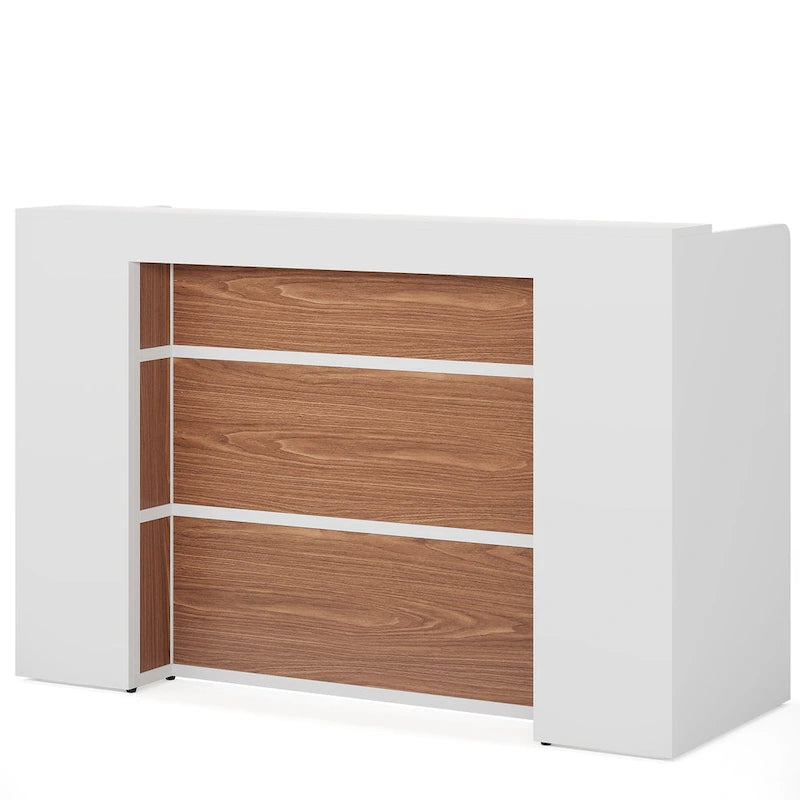 Comptoir de réception de 63 pouces avec lumières LED pour bureau de magasin