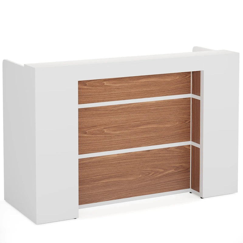 Comptoir de réception de 63 pouces avec lumières LED pour bureau de magasin