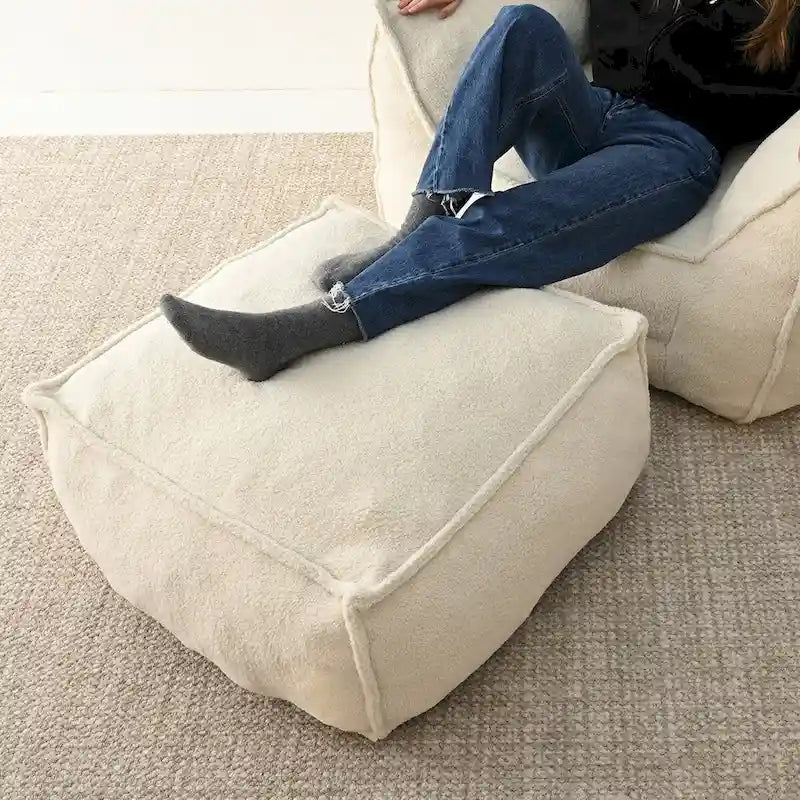 Canapé paresseux, pouf, canapé avec pouf repose-pieds