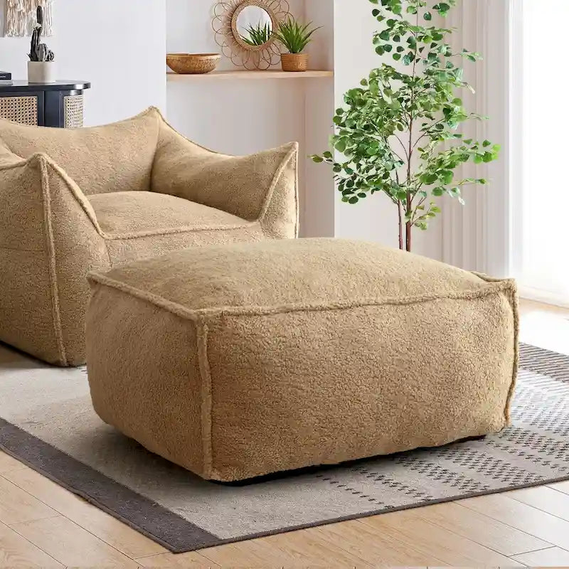 Canapé paresseux, pouf, canapé avec pouf repose-pieds