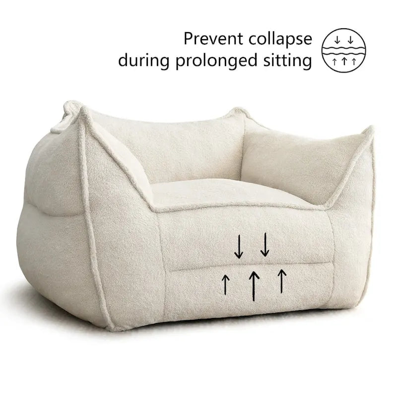 Canapé paresseux, pouf, canapé avec pouf repose-pieds