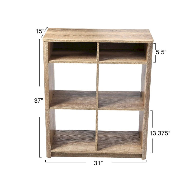 Étagère de table console avec 4 compartiments de rangement cubiques