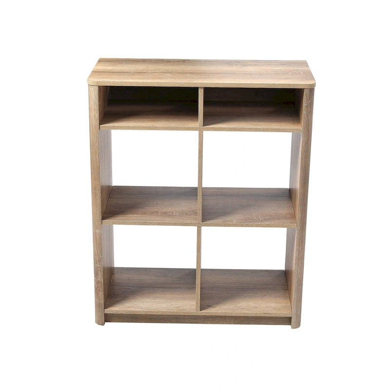 Étagère de table console avec 4 compartiments de rangement cubiques