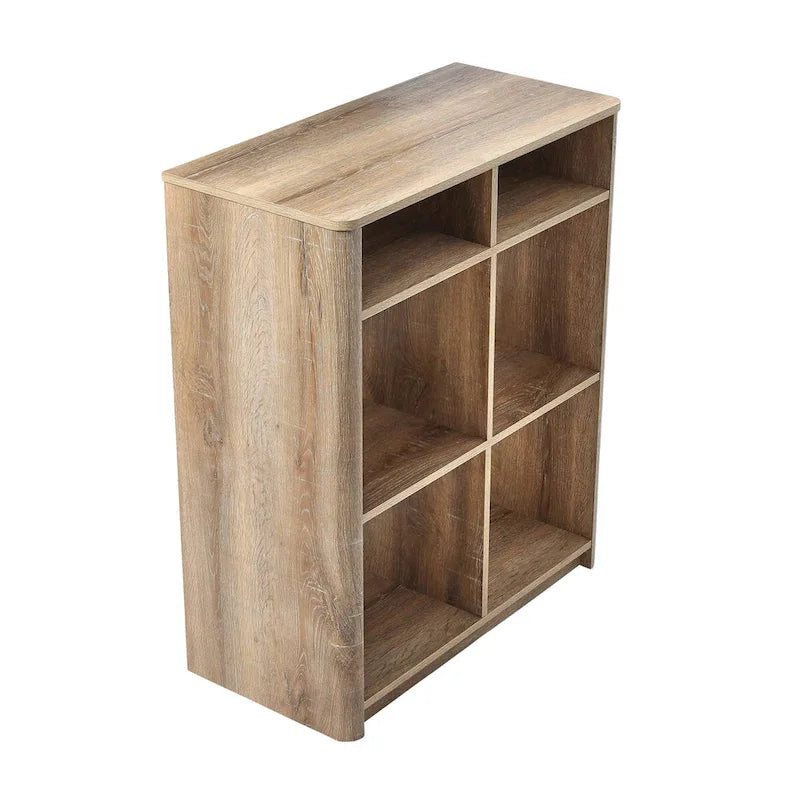 Étagère de table console avec 4 compartiments de rangement cubiques